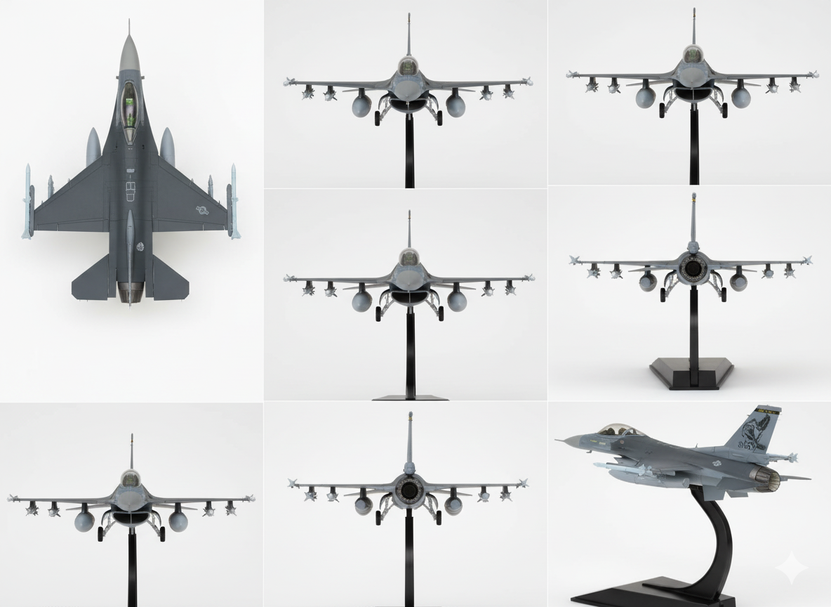 F-16 Fighting Falcon Model with Display Stand - Image 2